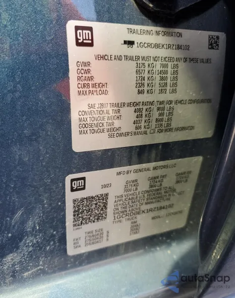 2024 Chevrolet Silverado K1500 Custom from USA, damaged, VIN 1GCRDBEK1RZ184102